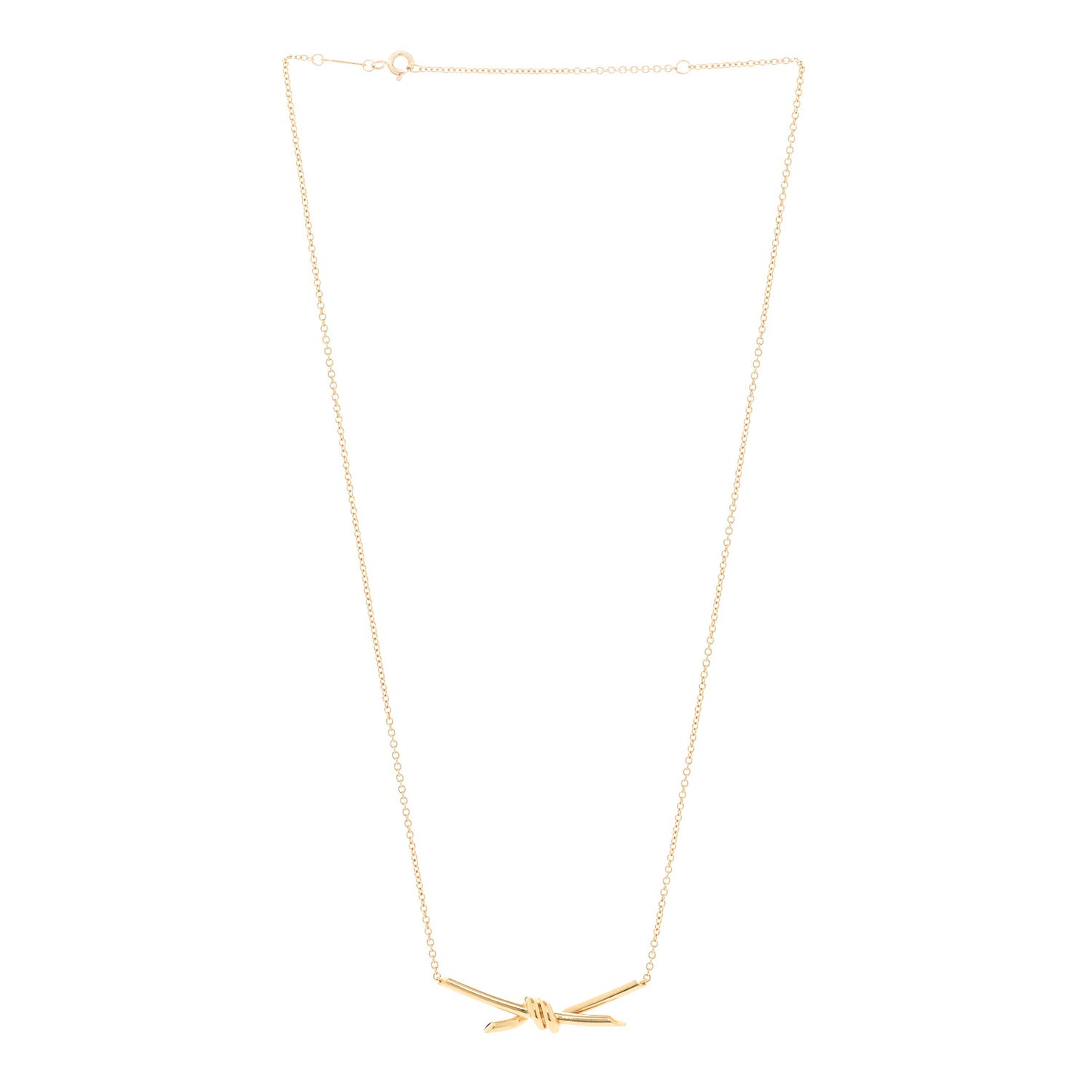 18K Yellow Gold Knot Necklace
