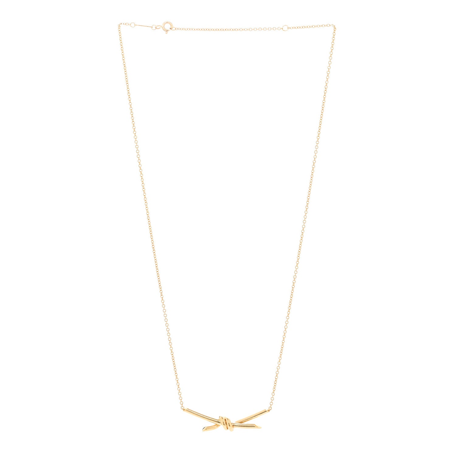 Tiffany 18K Yellow Gold Knot Necklace 3 of 5