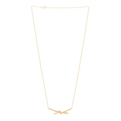 Tiffany 18K Yellow Gold Knot Necklace 3 of 5