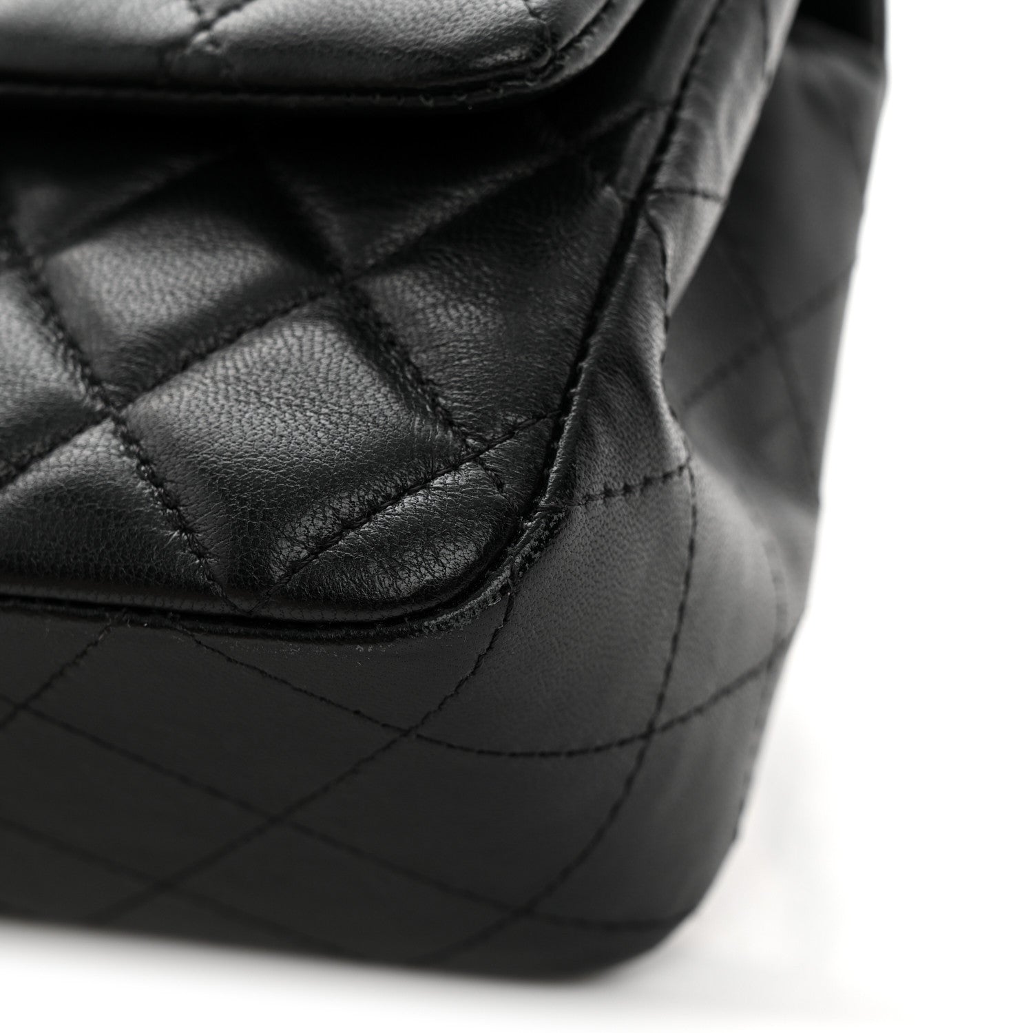 Chanel Lambskin Quilted Mini Rectangular Flap So Black 12 of 14