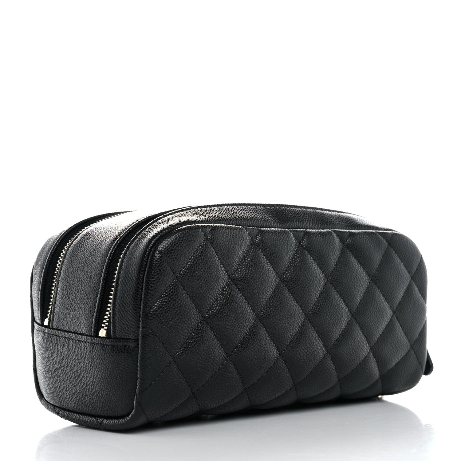 Chanel Caviar Quilted Toiletry Case With Chain Black 3 of 8