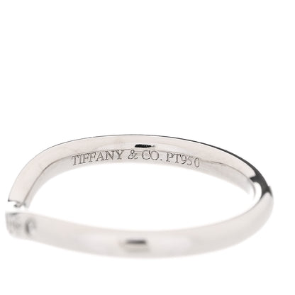 Tiffany Platinum Diamond Elsa Peretti Curved Wedding Band Ring 46 3.75 5 of 5