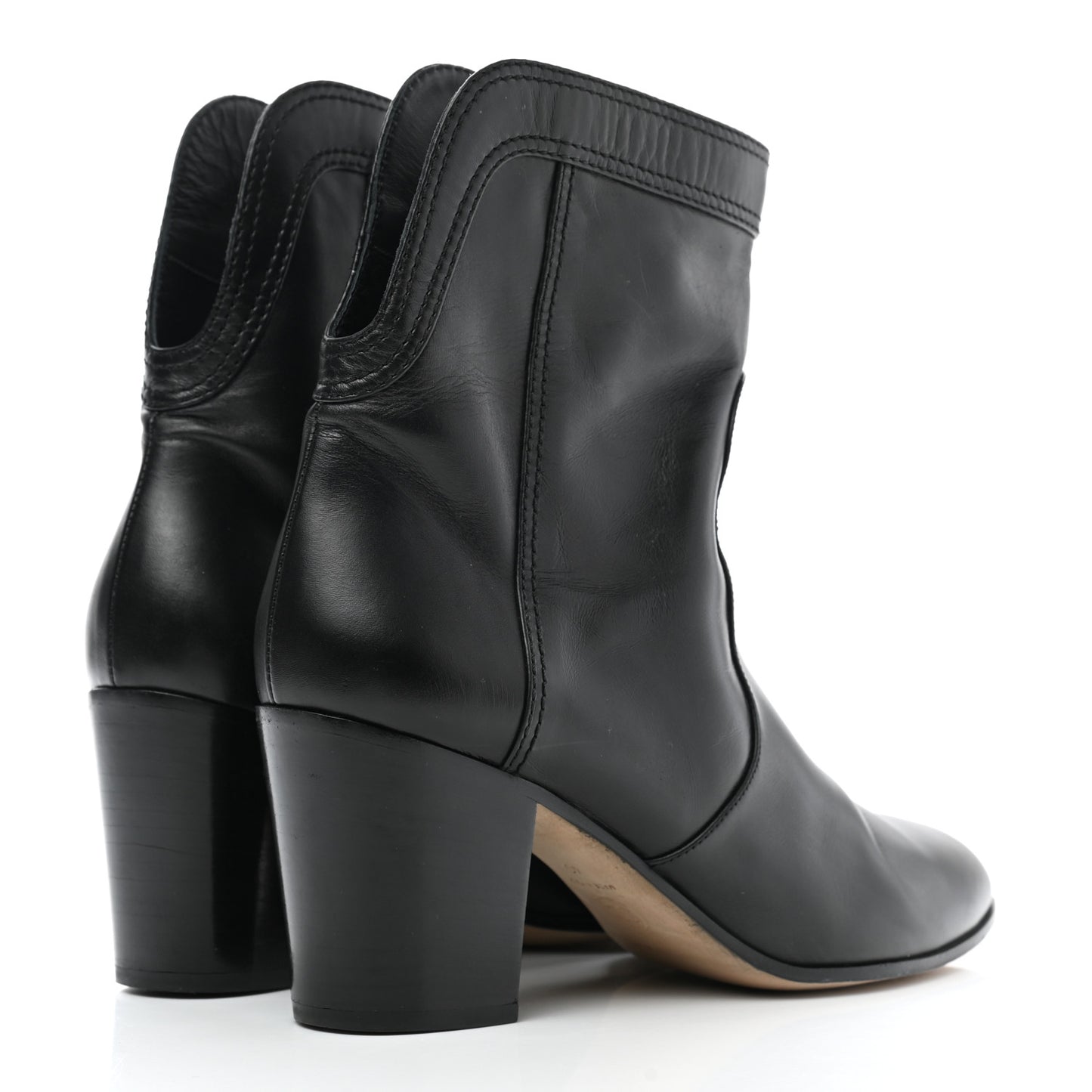 Calfskin CC Short Boots 40 Black