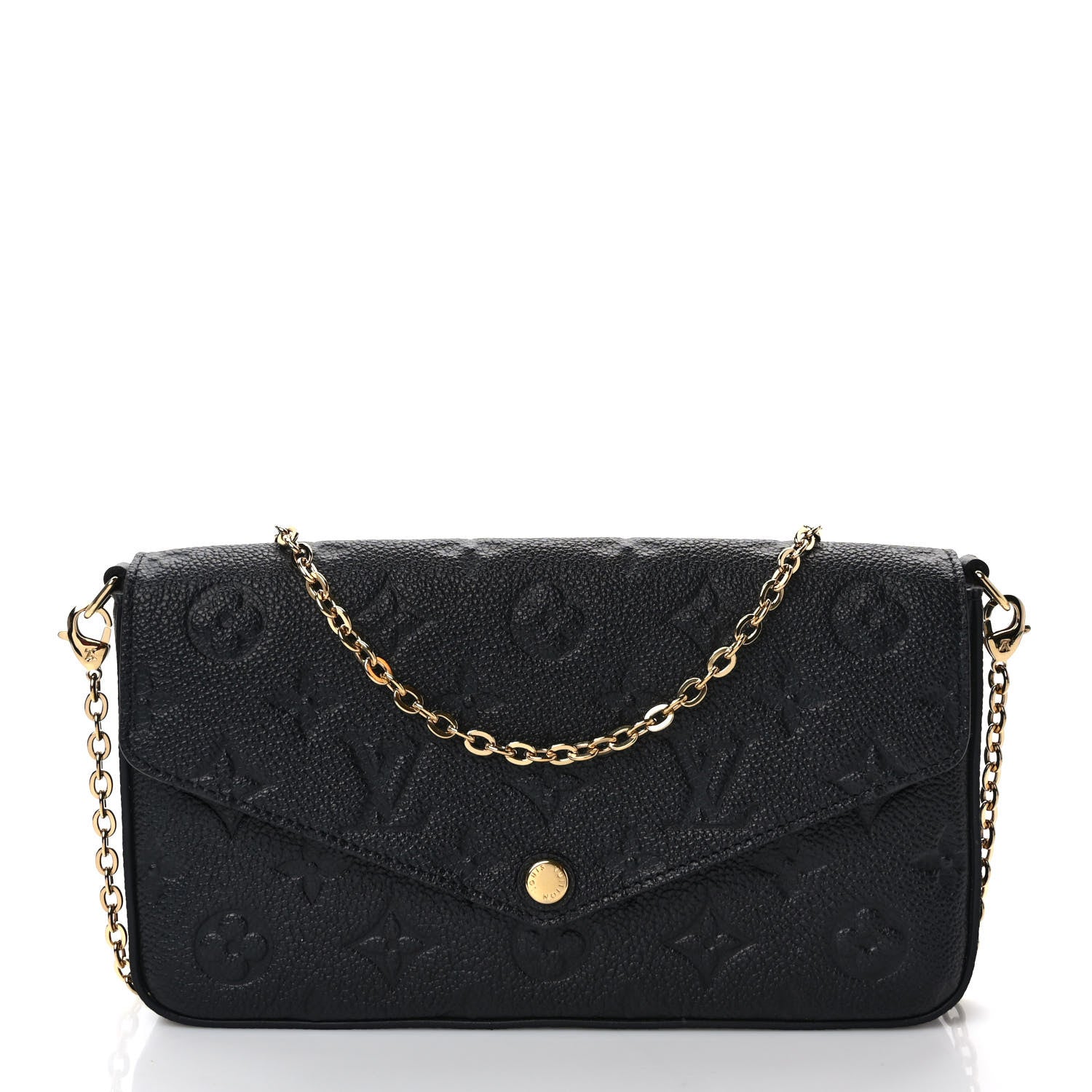 Louis Vuitton Empreinte Pochette Felicie Chain Wallet Black 3 of 10