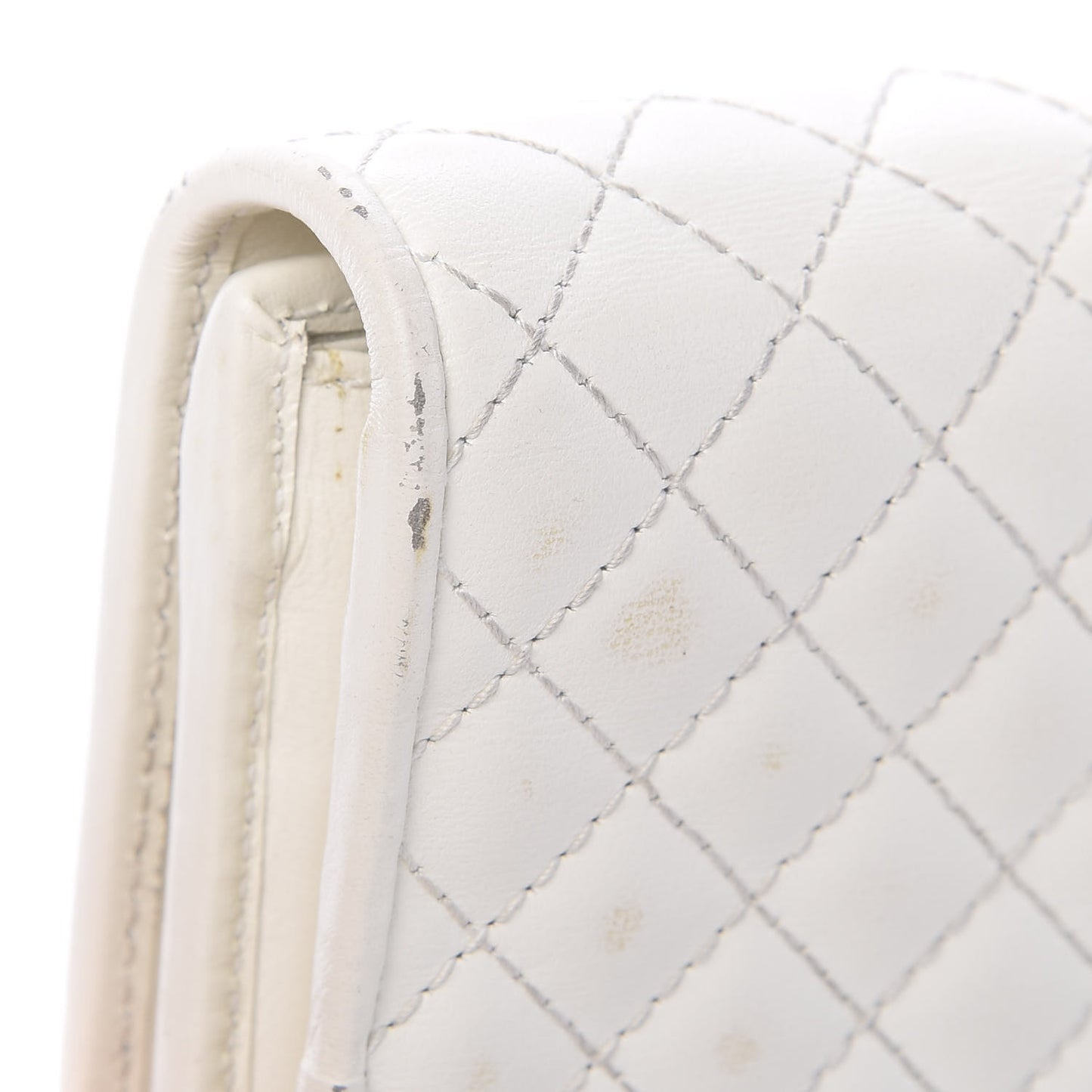 Calfskin Web Trapuntata GG Continental Wallet Off White