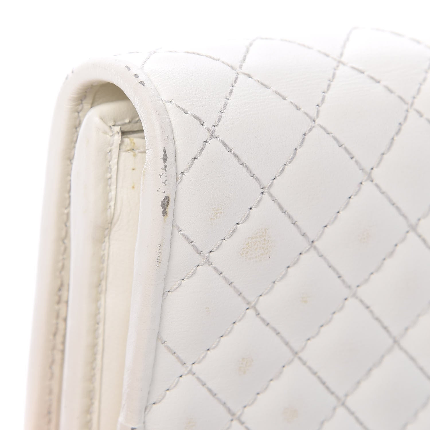 Gucci Calfskin Web Trapuntata GG Continental Wallet Off White 13 of 15