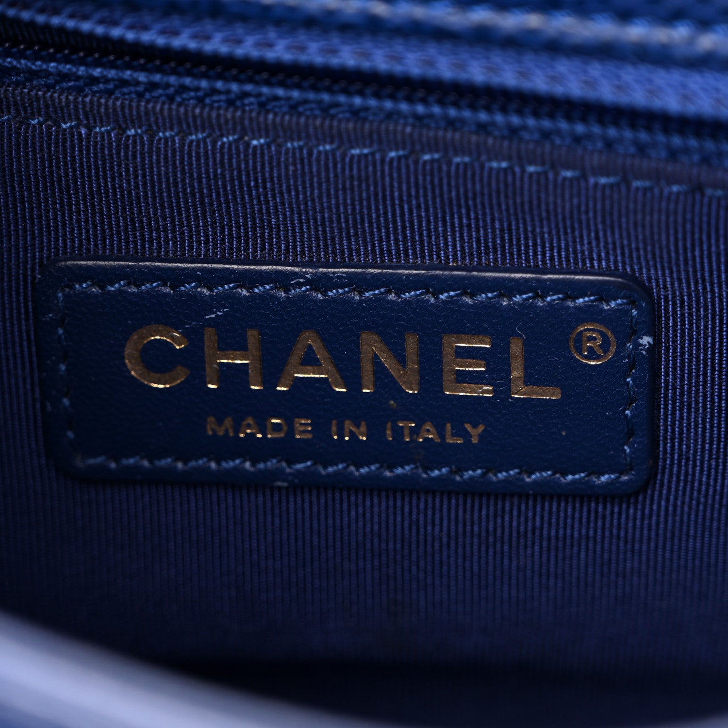 Chanel Caviar Mini Carry Around Flap Bag Blue 6 of 10