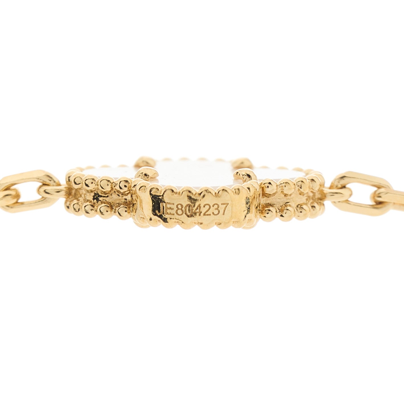 Van Cleef & Arpels 18K Yellow Gold Mother of Pearl 10 Motifs Vintage Alhambra Necklace 5 of 6