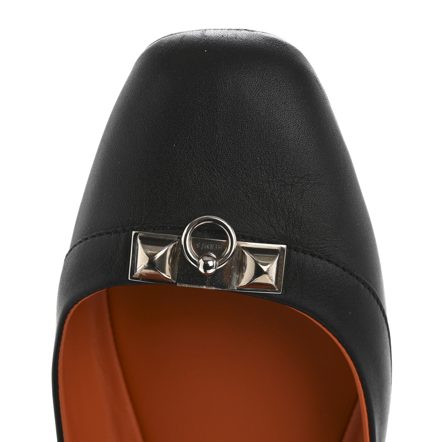 Hermes Calfskin Liberty Ballerina Flats 37 Black 9 of 13