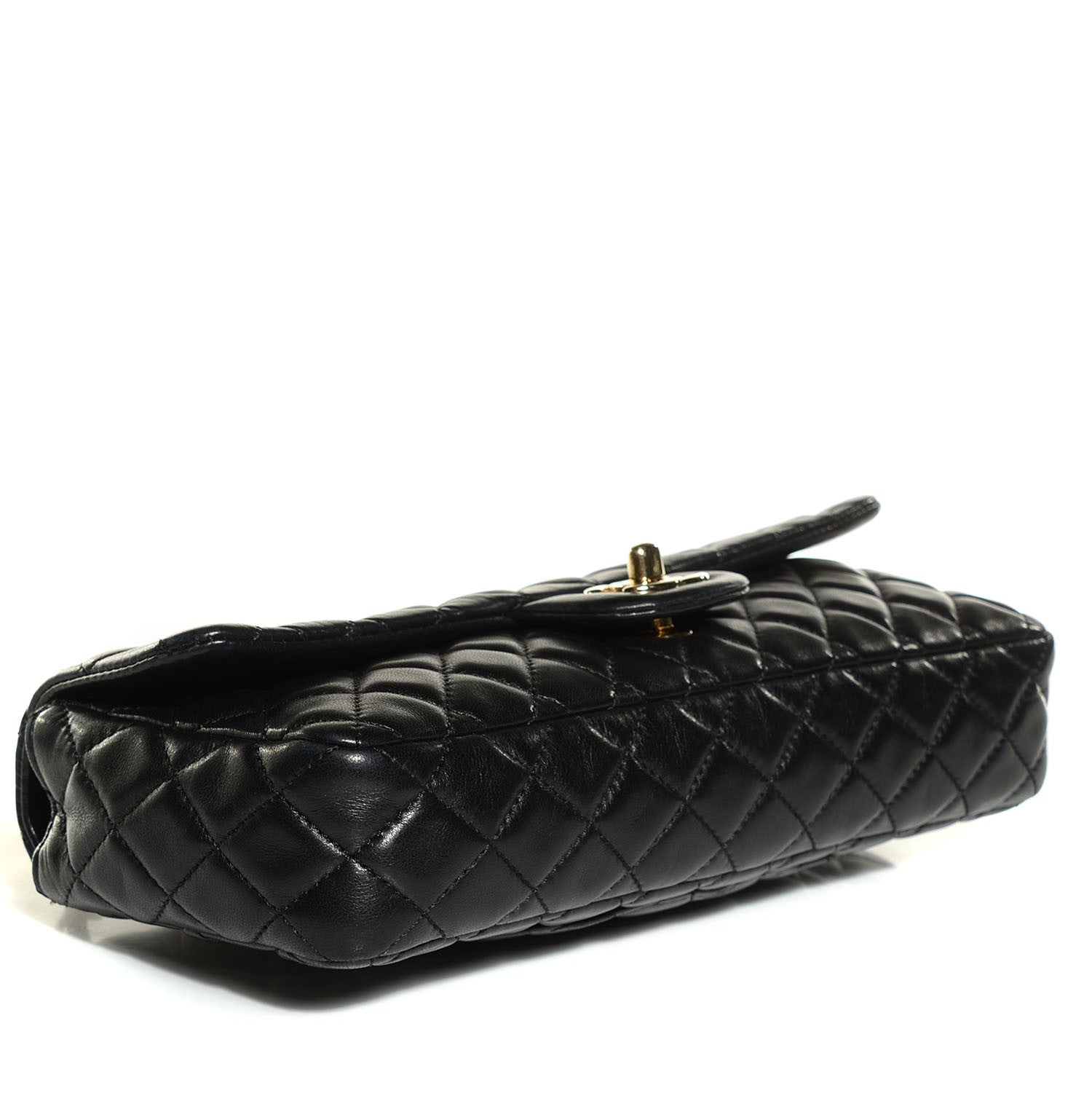 Chanel Lambskin Quilted East West Valentine Charms Flap Black 4 of 9
