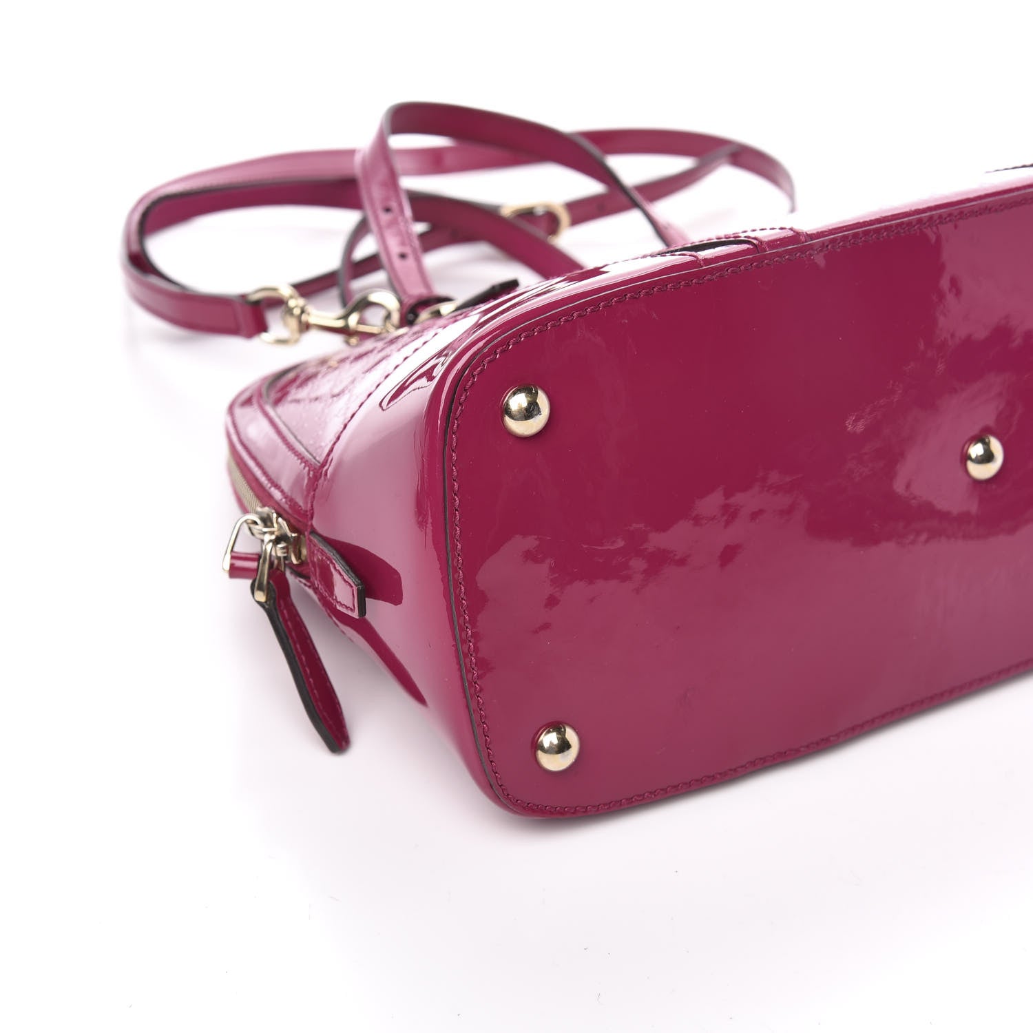 Gucci Patent Microguccissima Small Nice Top Handle Dome Bag Bright Bouganville 8 of 10
