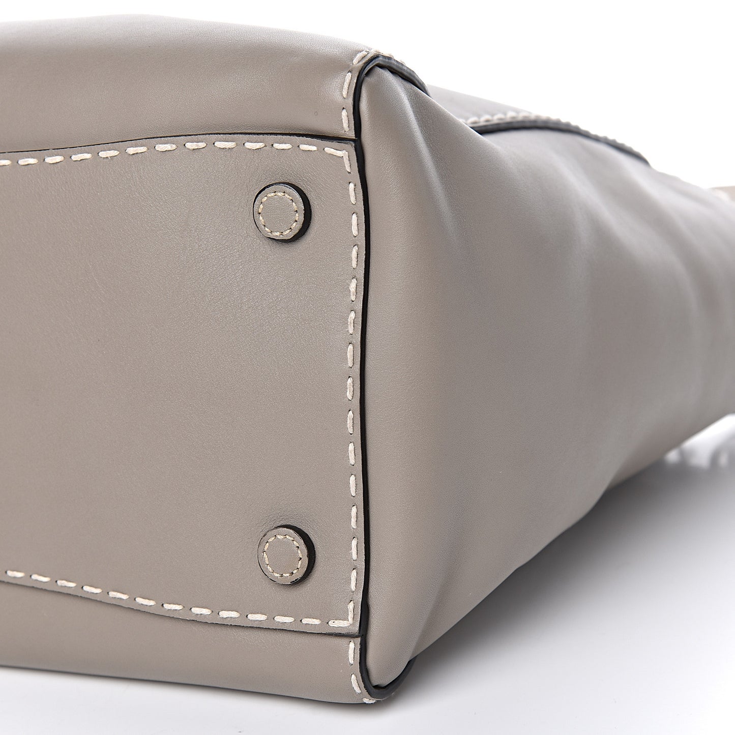 City Calf Small Hand Stitched Galleria Double Zip Tote Calce