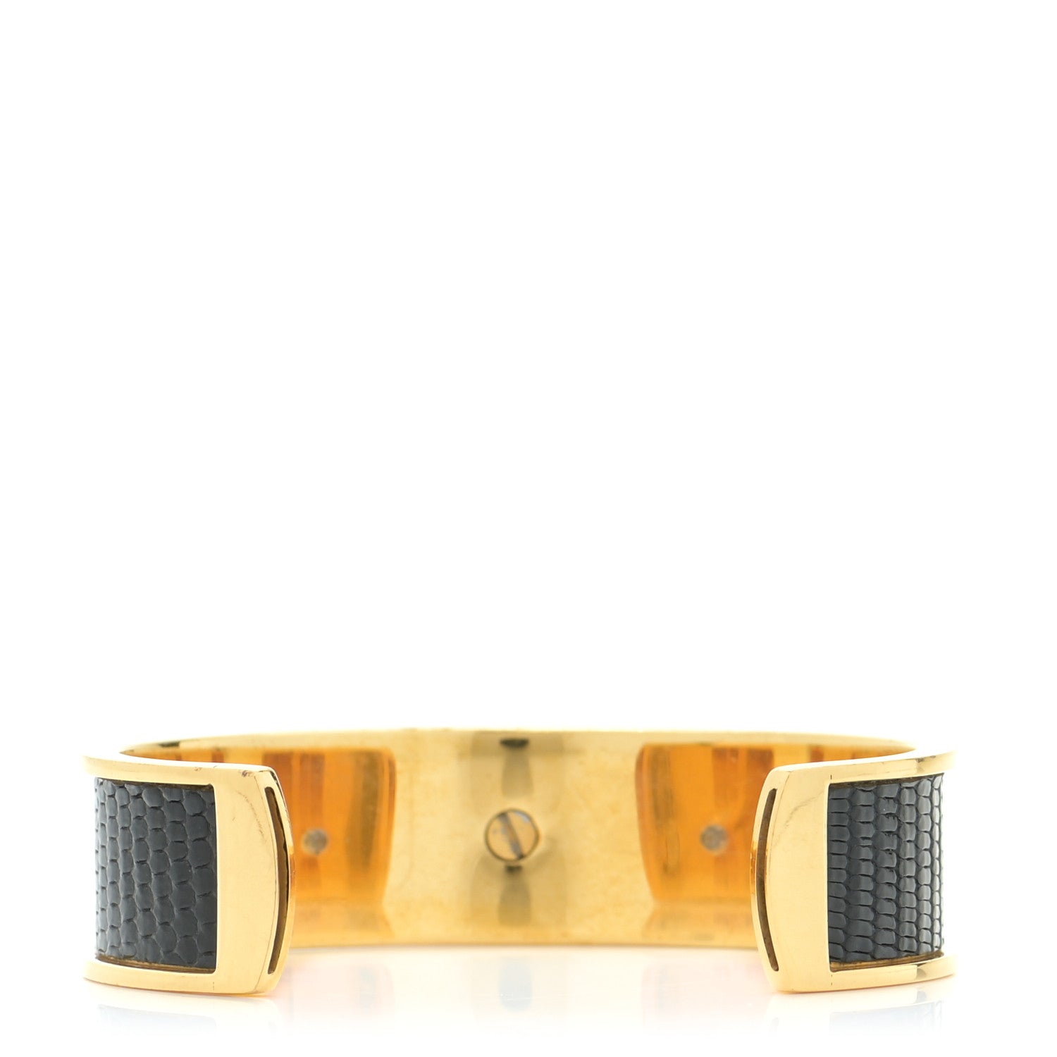 Hermes Lizard Kelly Cuff Black 6 of 16