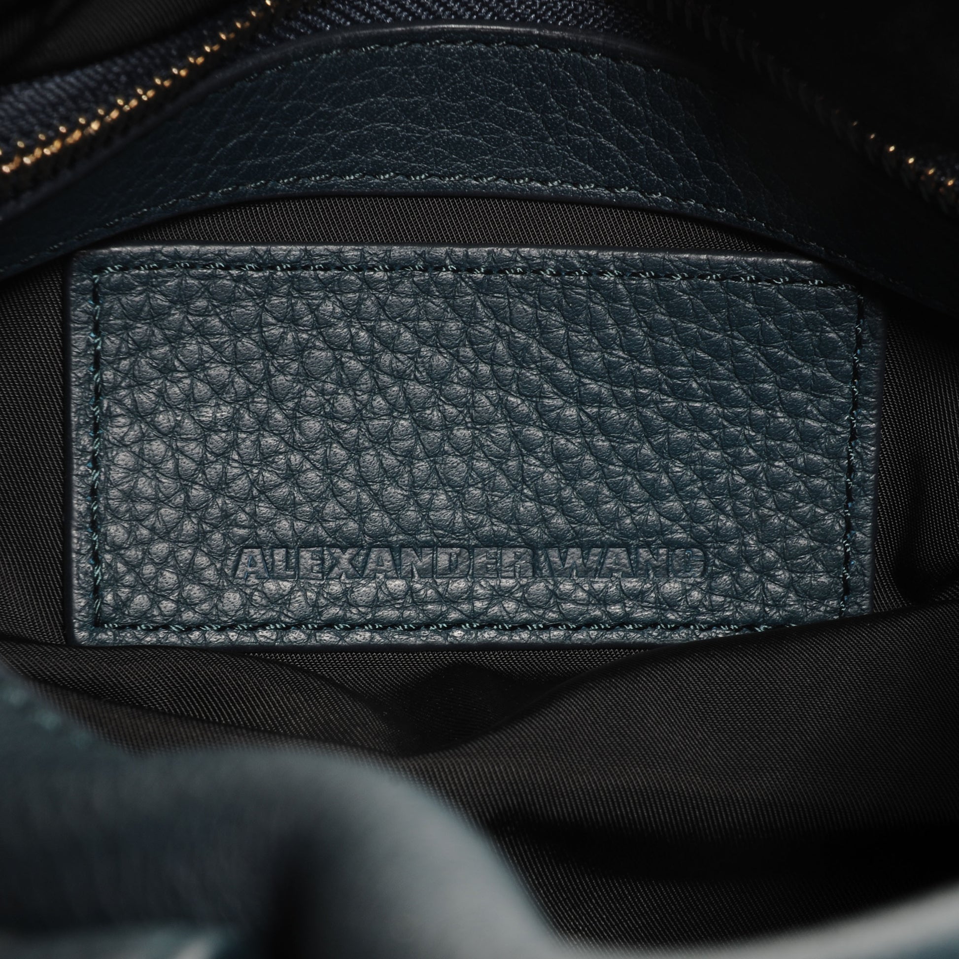 Alexander Wang Leather Rocco Duffel Dark Argon with Pale Gold Hardware 6 of 6