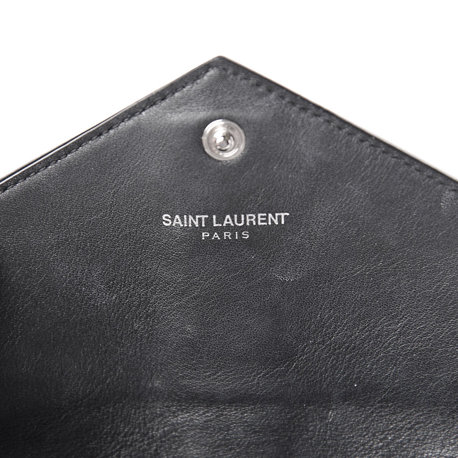 Saint Laurent Calfskin Monogram Tri Pocket Crossbody Bag Black 9 of 13