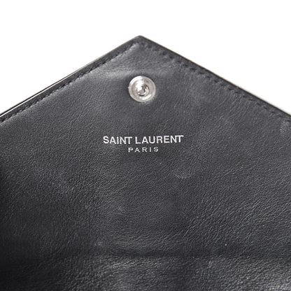 Saint Laurent Calfskin Monogram Tri Pocket Crossbody Bag Black 9 of 13