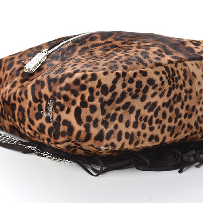 Christian Louboutin Pony Hair Leopard Print Medium Marianna Rider Hobo 7 of 8