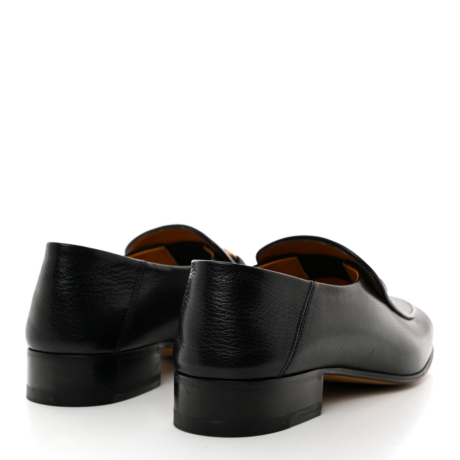 Gucci Goatskin Womens Horsebit Mid-Heel Loafers 39 Black 4 of 8