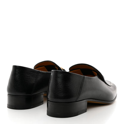Gucci Goatskin Womens Horsebit Mid-Heel Loafers 39 Black 4 of 8