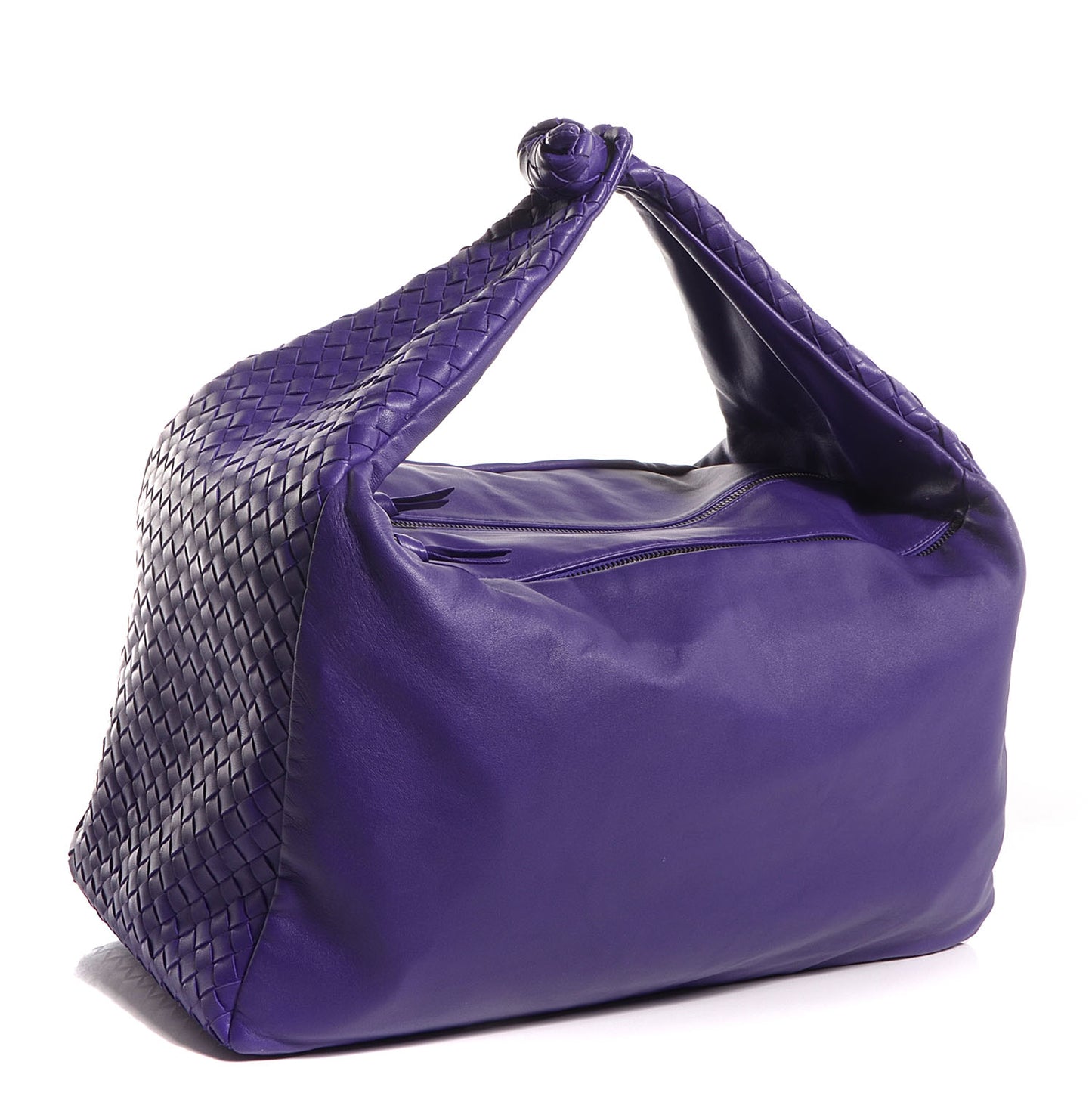 Nappa Intrecciato Large Knot Hobo Violet