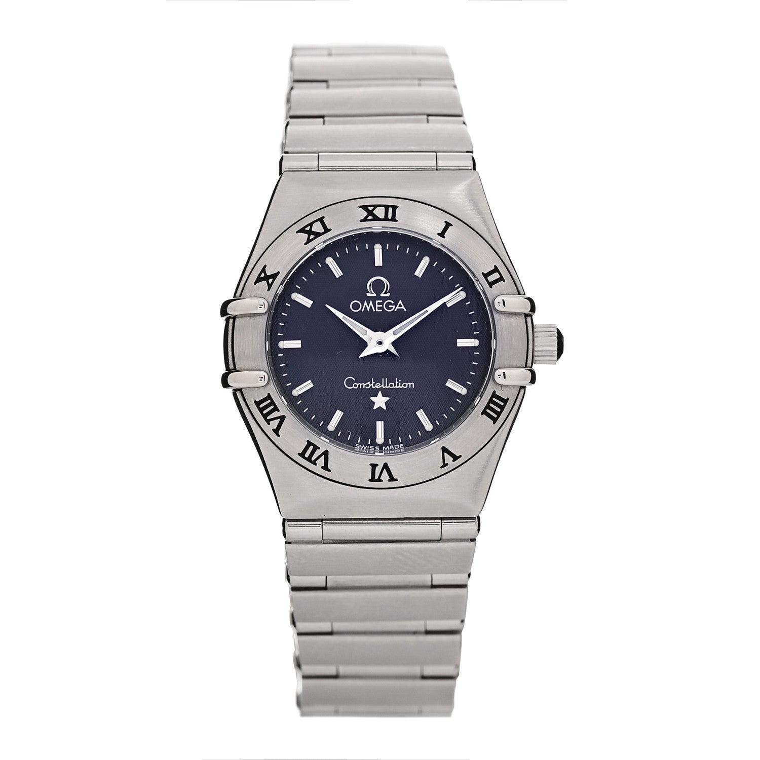Omega Stainless Steel 22mm Constellation Quartz Watch Blue 1562.40 1 of 4