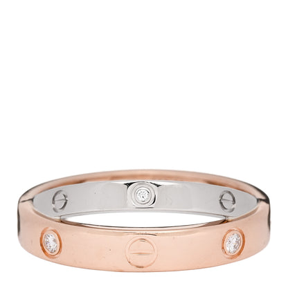 Cartier 18K Pink White Gold 6 Diamond LOVE Ring  52 6 1 of 4