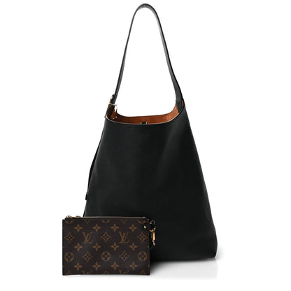 Louis Vuitton Grained Calfskin Low Key Hobo MM Black 3 of 11
