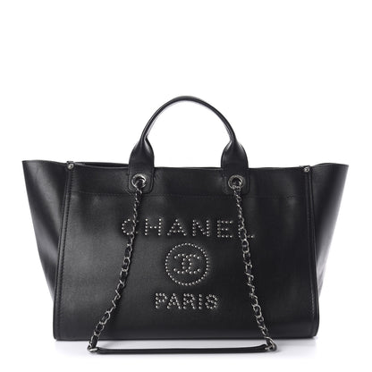 Chanel Caviar Medium Studded Deauville Tote Black 1 of 10