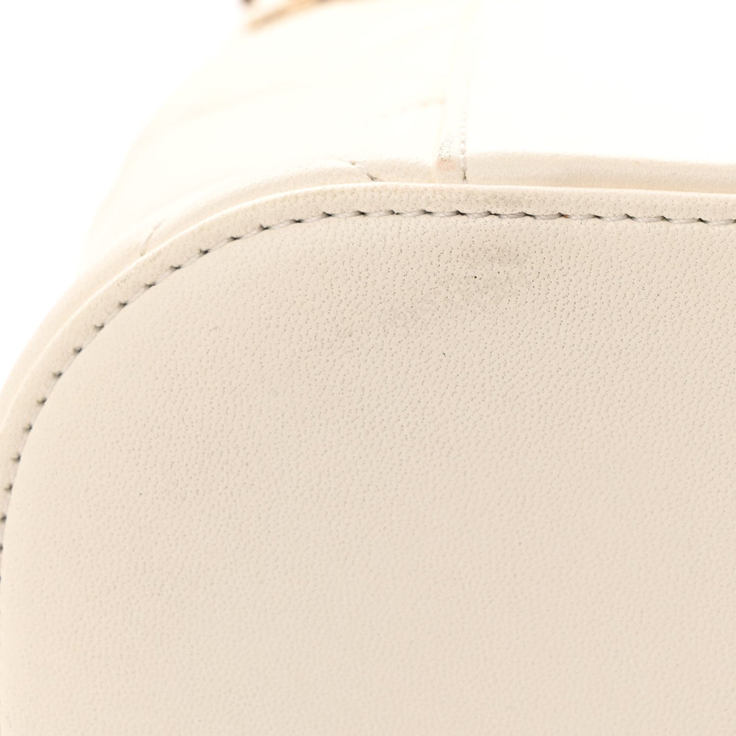 Lambskin Quilted Trendy Vanity Case White