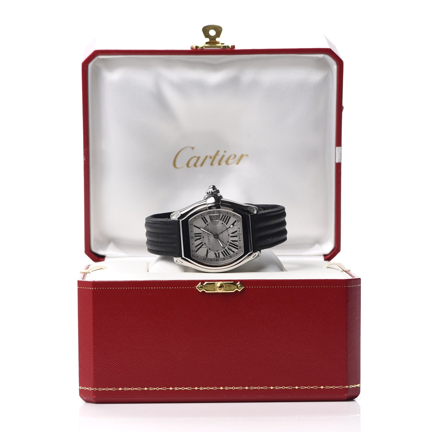 Cartier Stainless Steel Nylon 42mm Roadster GMT Automatic Watch 8 of 8