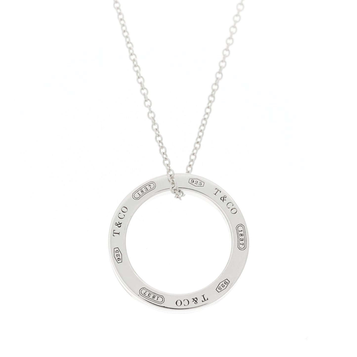 Sterling Silver 1837 Circle Pendant Necklace