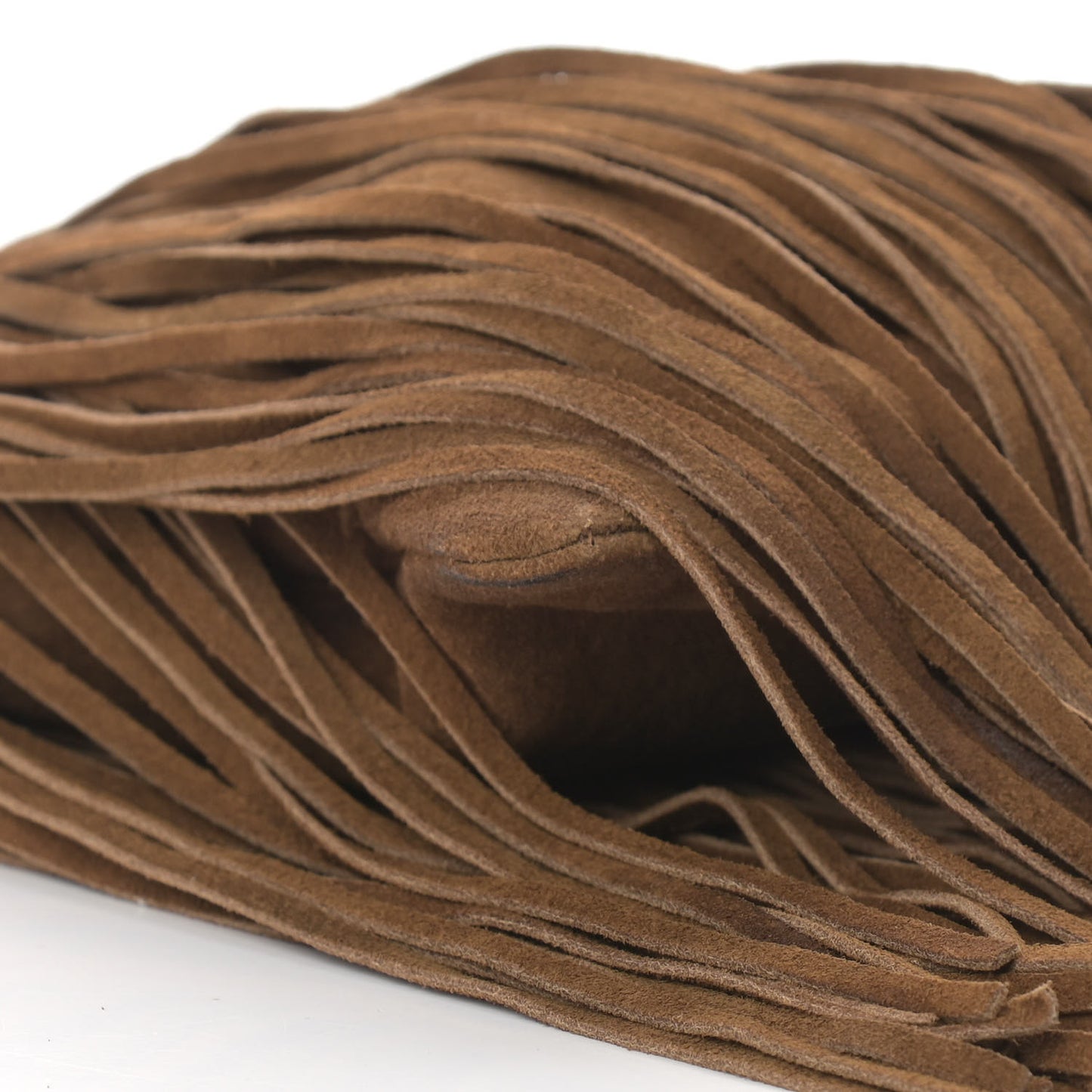 Suede Calfskin Small Grace Fringed Hobo Bag Light Ocre