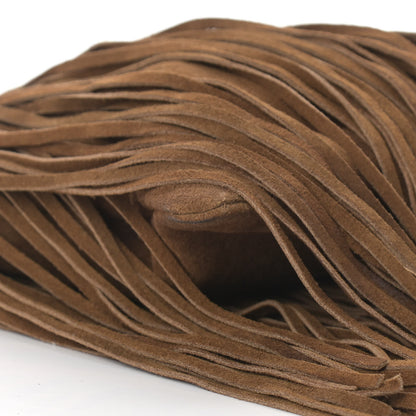 Saint Laurent Suede Calfskin Small Grace Fringed Hobo Bag Light Ocre 7 of 9