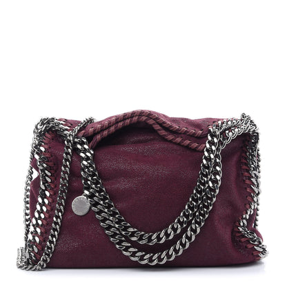 Stella McCartney Shaggy Deer Mini Falabella Fold Over Tote Plum 1 of 9