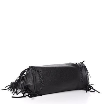 Valentino Garavani Grained Calfskin C-Rockee Fringe Tote Black 4 of 10