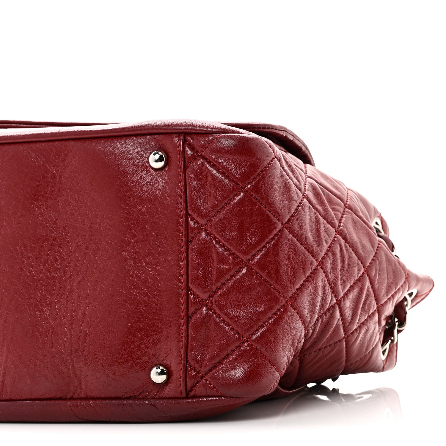 Chanel Lambskin Medium Rock and Chain Flap Red 9 of 10