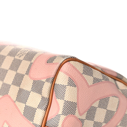 Louis Vuitton Damier Azur Tahitienne Speedy Bandouliere 30 Rose Ballerine 11 of 27