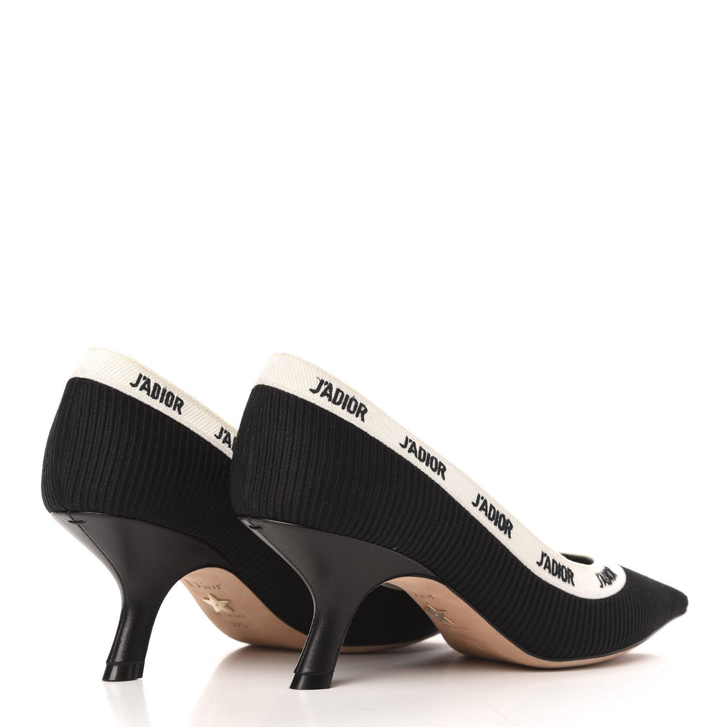 Technical Canvas Ribbon Embroidered J'Adior 65mm Pumps 37.5 Black