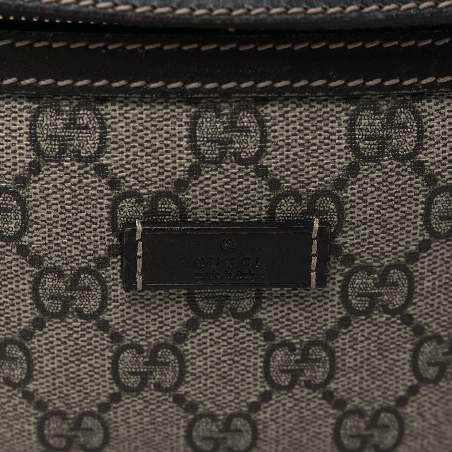 GG Supreme Monogram Belt Bag Dark Brown