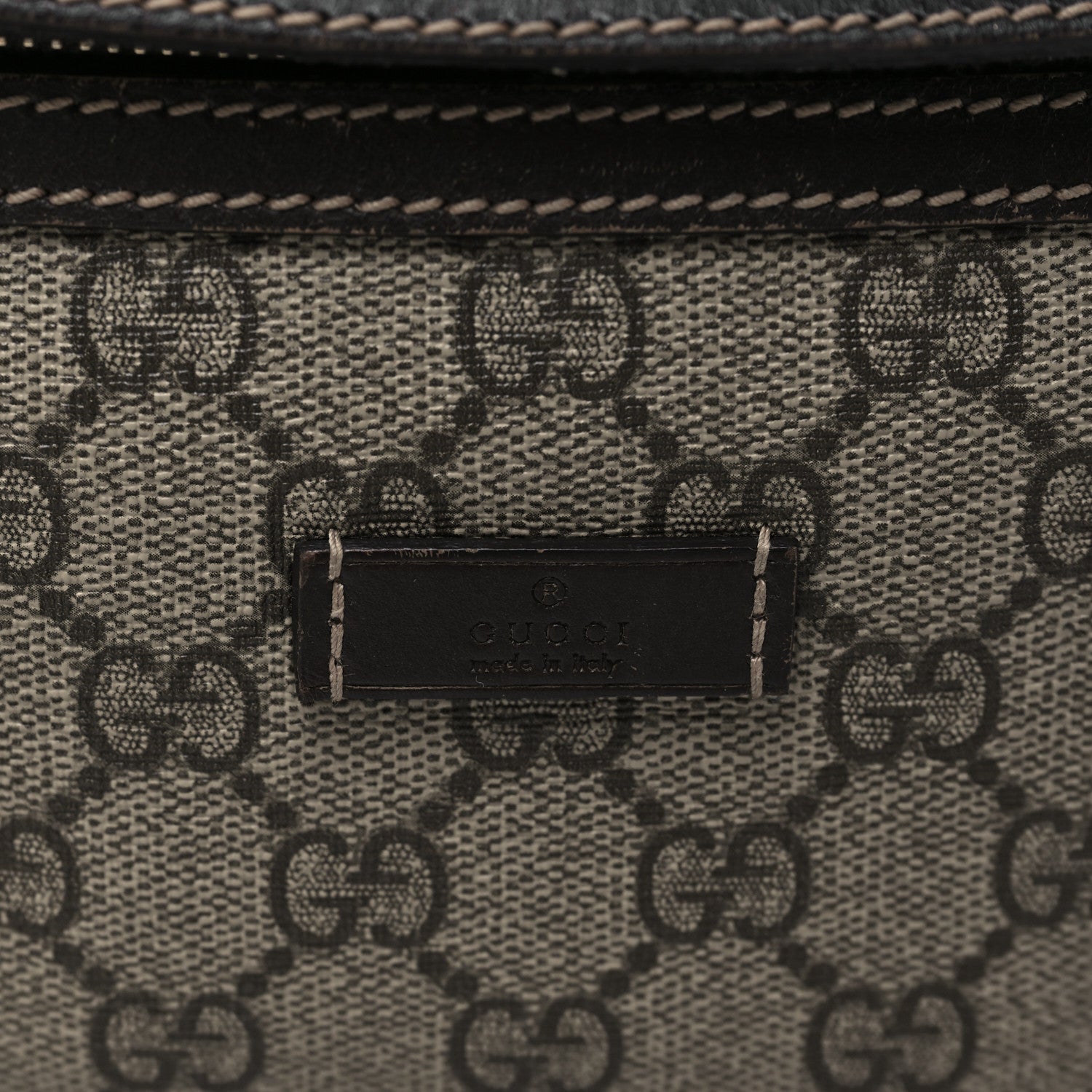 Gucci GG Supreme Monogram Belt Bag Dark Brown 8 of 10