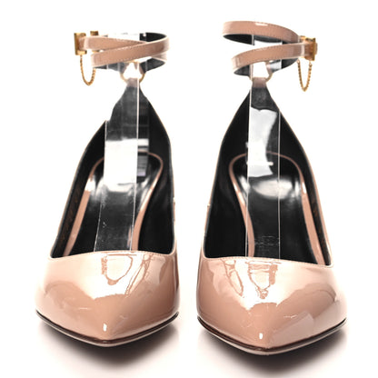 Valentino Garavani Patent Double Ankle Strap Pumps 37 Rose Cannelle 2 of 8