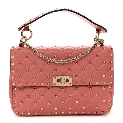 Valentino Garavani Nappa Medium Rockstud Spike Shoulder Bag Paradise Rose 1 of 11