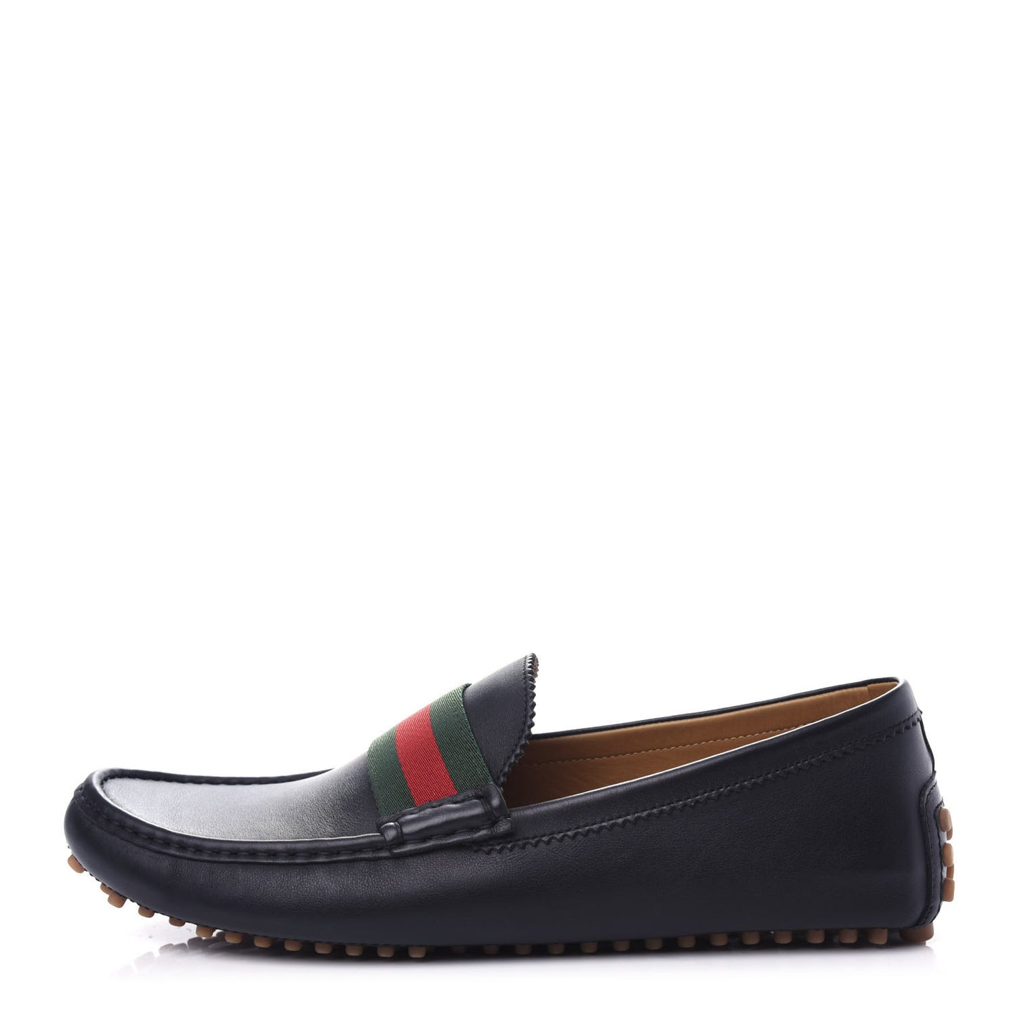 Calfskin Web Driver Loafers 11.5 Black