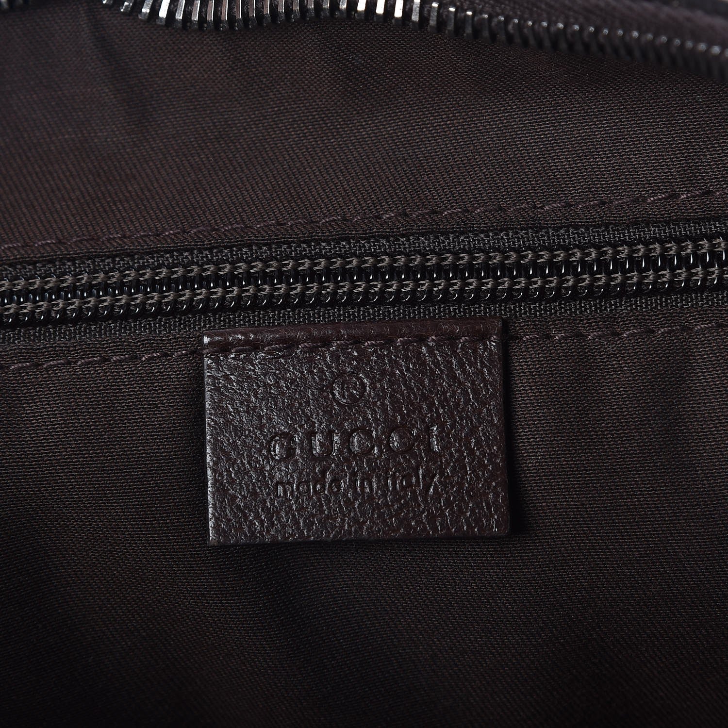 Gucci Monogram Web Medium Half Moon Hobo Dark Brown 6 of 7