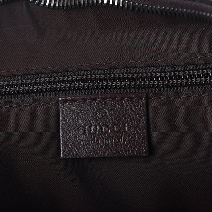 Gucci Monogram Web Medium Half Moon Hobo Dark Brown 6 of 7
