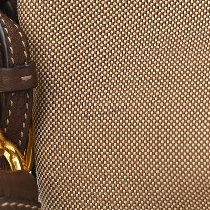 Prada Jacquard Logo Small Flat Messenger Bag Corda Bruciato 10 of 10