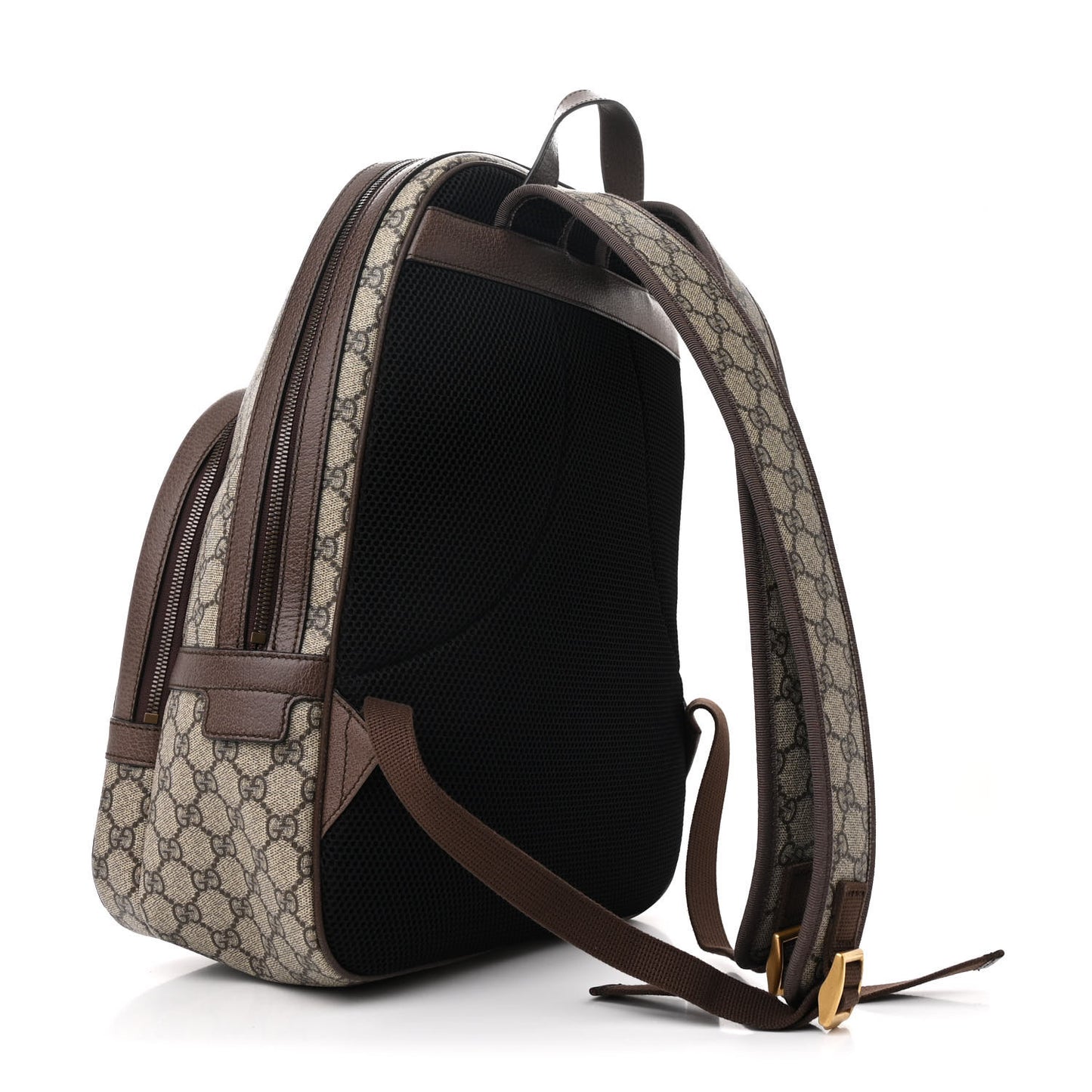 GG Supreme Monogram Medium Ophidia Day Backpack Brown