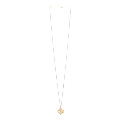 Van Cleef & Arpels 18K Yellow Gold Guilloche Magic Alhambra Long Necklace 3 of 6