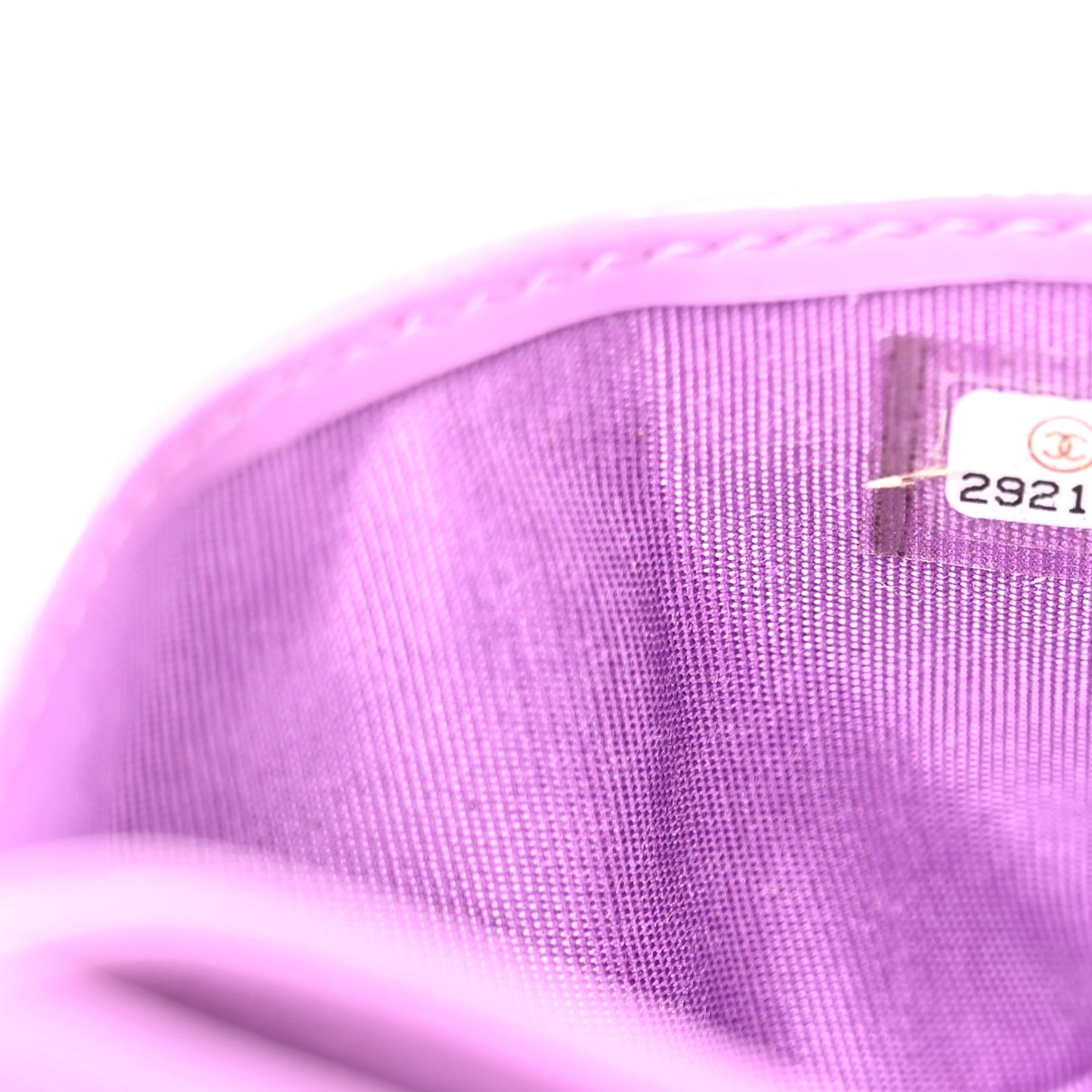 Patent Quilted Card Holder Purple
