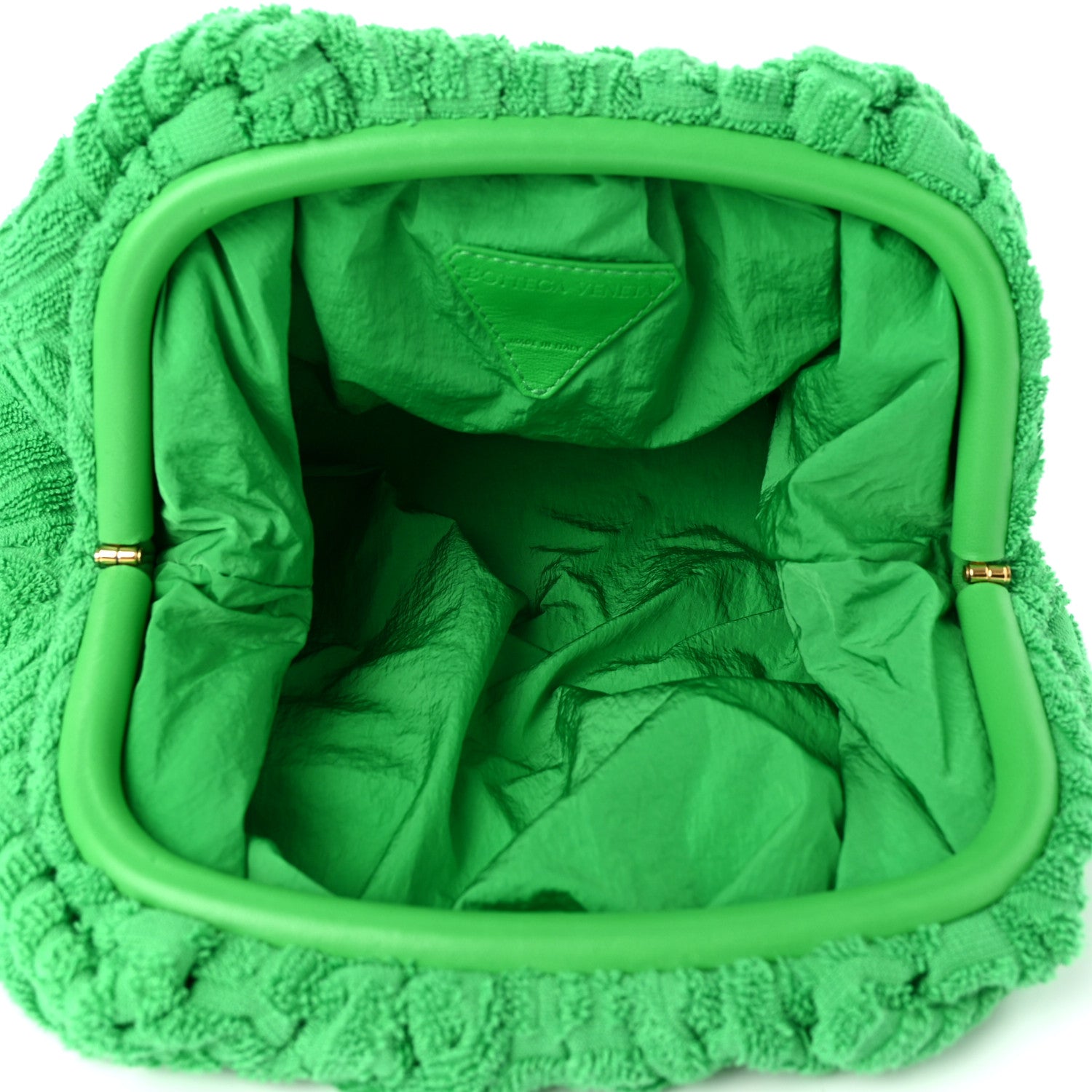 Bottega Veneta Calfskin Teen The Pouch Clutch Grass Green 5 of 10
